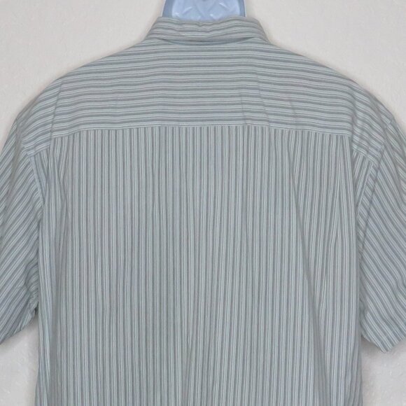 J. Crew* Men's Short Sleeve Button Down Curved Hem Stripe Pocket Shirt~ Size XL - Picture 10 of 10